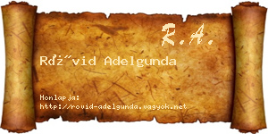Rövid Adelgunda névjegykártya